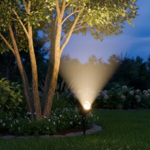 LED garden spike light with 3000K warm white light 7W