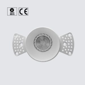 modern MR16 bulb spotlight frame white aluminium