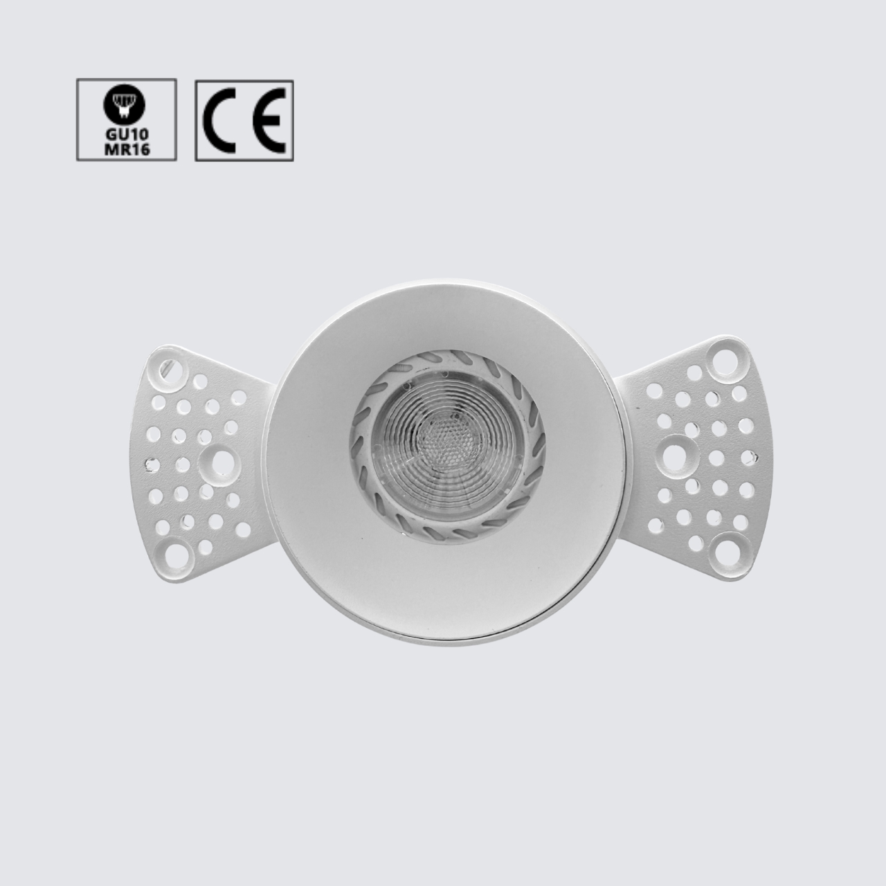 modern MR16 bulb spotlight frame white aluminium