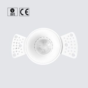 modern MR16 bulb spotlight frame white aluminium