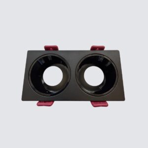 MR11 bulb double spotlight frame black