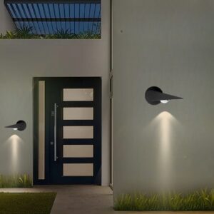 LED modern outdoor Wall Light Lamp IP65 Waterproof Aluminum Lamp Body Black
