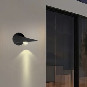 LED modern outdoor Wall Light Lamp IP65 Waterproof Aluminum Lamp Body Black