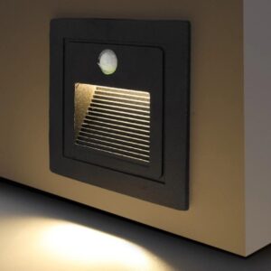 3W LED Dusk to Dawn Outdoor/Indoor Wall Light Motion Sensor Corner Lamp Stair Aisle Style