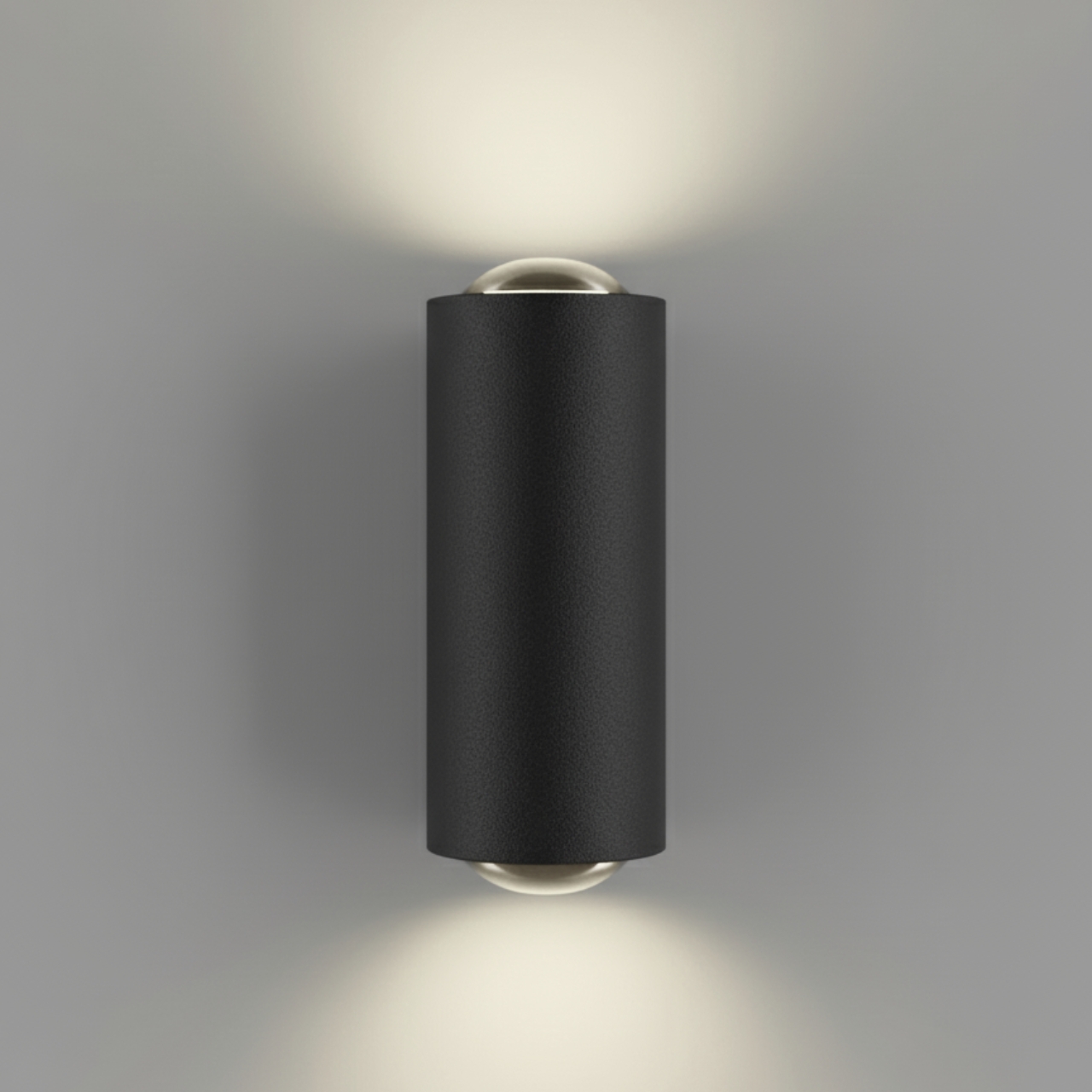 Outdoor 2W Warm White Wall Light Sleek Black