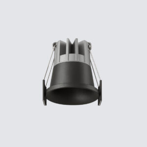 3w recessed spotlight warm white downlight black aluminium