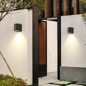 Modern Round GU10 Wall Light, Indoor/Outdoor Wall Light IP65 Waterproof