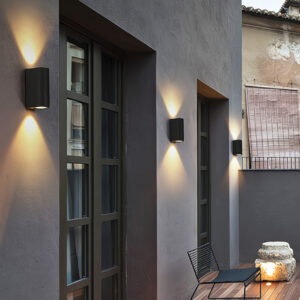 Modern Up and Down Round GU10 Wall Light, Indoor/Outdoor Wall Light IP65 Waterproof