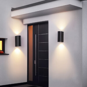 Modern Up and Down Round GU10 Wall Light, Indoor/Outdoor Wall Light IP65 Waterproof