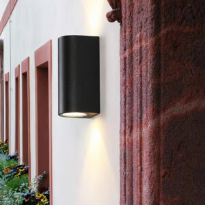 Modern Up and Down Round GU10 Wall Light, Indoor/Outdoor Wall Light IP65 Waterproof