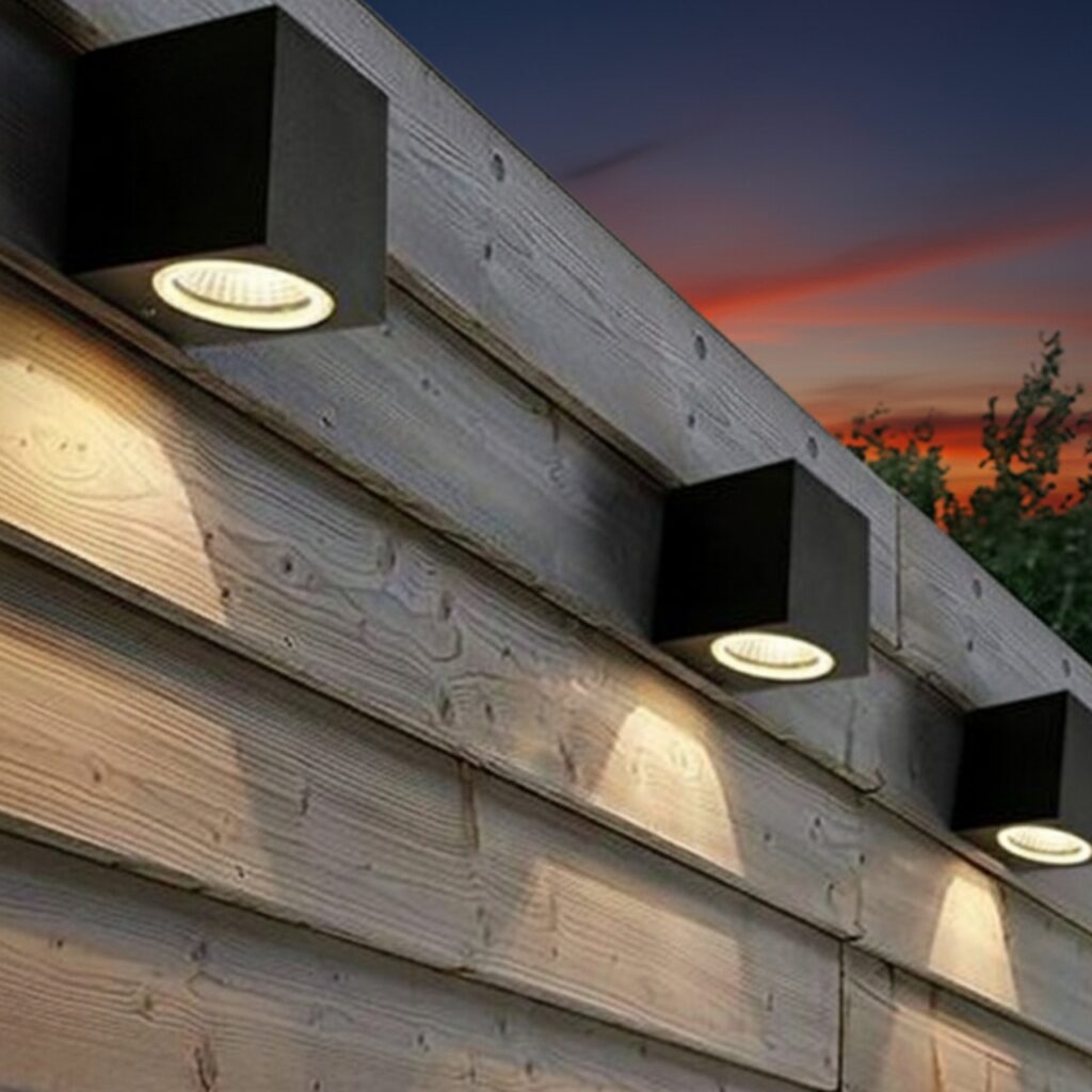 Modern Square GU10 Wall Light, Indoor/Outdoor Wall Light IP65 Waterproof