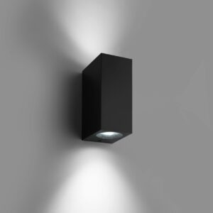 Modern Square Up and Down Round GU10 Wall Light, Indoor/Outdoor Wall Light IP65 Waterproof