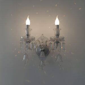 crystal K9 wall lamp luxury E14 bulb