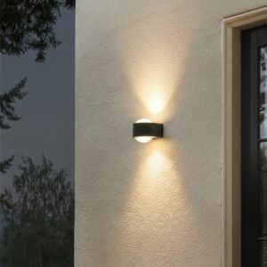 LED Outdoor Wall Light AC85-265V IP65 Waterproof Aluminum Lamp Body Black