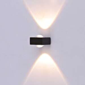 LED Square Outdoor Wall Light Lamp IP65 Waterproof Aluminum Lamp Body Black