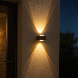 LED Square Outdoor Wall Light Lamp IP65 Waterproof Aluminum Lamp Body Black