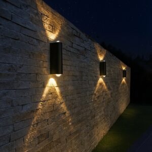 LED Outdoor up and down Wall Light Lamp IP65 Waterproof Aluminum Lamp Body Black