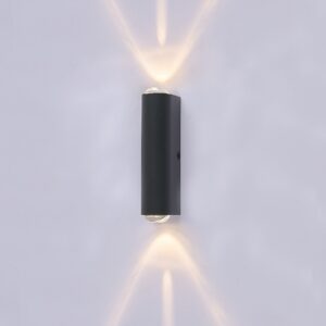 LED Outdoor up and down Wall Light Lamp IP65 Waterproof Aluminum Lamp Body Black