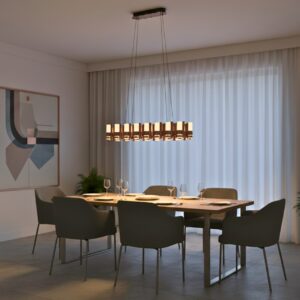 Modern Gold LED Pendant Light for Dining & Living Room