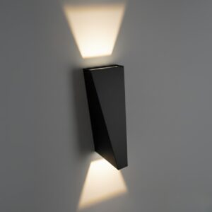 Modern black outdoor 10W 3000K LED wall light