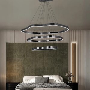 LED pendant light over a bedroom in a modern dining room 3 light color