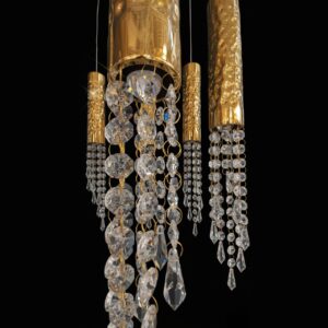 Luxury Gold Waterfall Chandelier | Modern Crystal Long Drop Stairwell Light Warm White