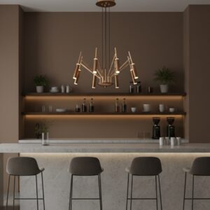 Modern Gold LED Chandelier | Designer Ceiling Pendant Light