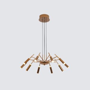 Modern Gold LED Chandelier | Designer Ceiling Pendant Light 3 color light temperature