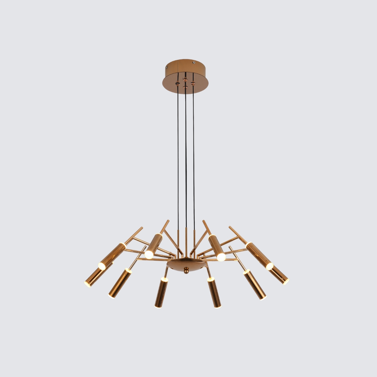 Modern Gold LED Chandelier | Designer Ceiling Pendant Light 3 color light temperature