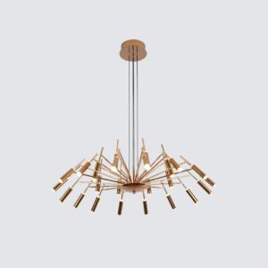 Modern Gold LED Chandelier | Designer Ceiling Pendant Light 3 color light temperature