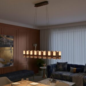 Modern Gold LED Pendant Light for Dining & Living Room