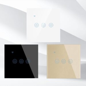 Smart 3 Gang Touch Wall Switch with Mobile App Control