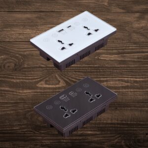 Tuya Smart WiFi Wall Socket USB Type C | Double Outlet Touch Switch | Works with Tuya Smart Life