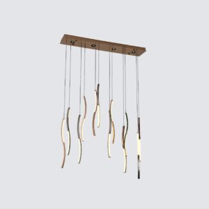 Luxury modern LED linear wave pendant light chandelier