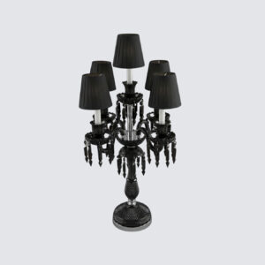 crystal table lamp black chrome