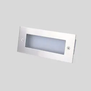 4W rectangular led step light silver