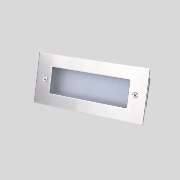 4W rectangular led step light silver