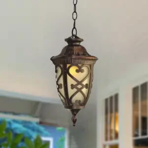 European style outdoor waterproof chandelier outdoor villa garden lamp
