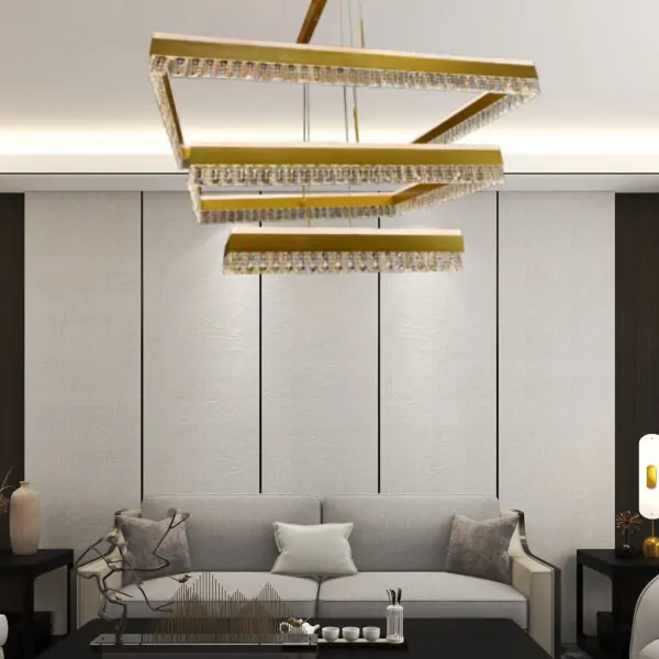 6500-600*800*1000 Square LED Chandelier - Image 2