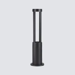 die cast aluminium bollard light led 12W 3000K garden square black