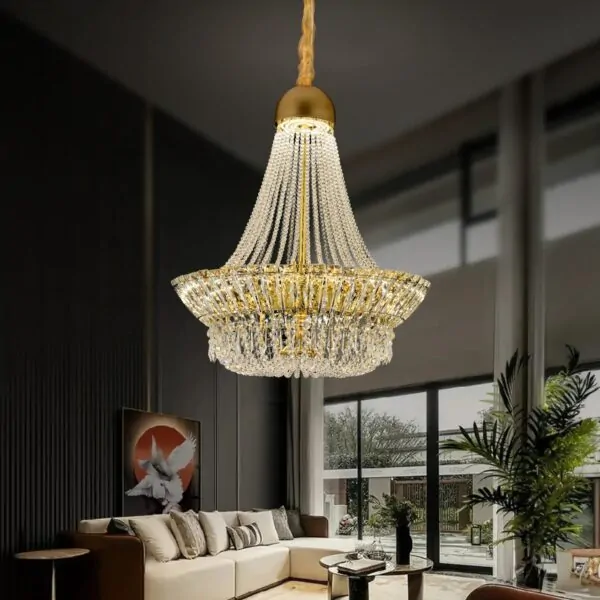 gold crystal chandelier light e14 bulbs