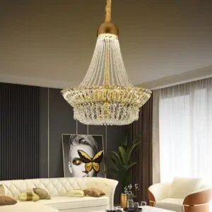gold crystal chandelier light e14 bulbs