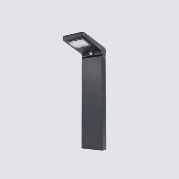 LED Aluminium Solar Bollard Light 5W 3000K Black
