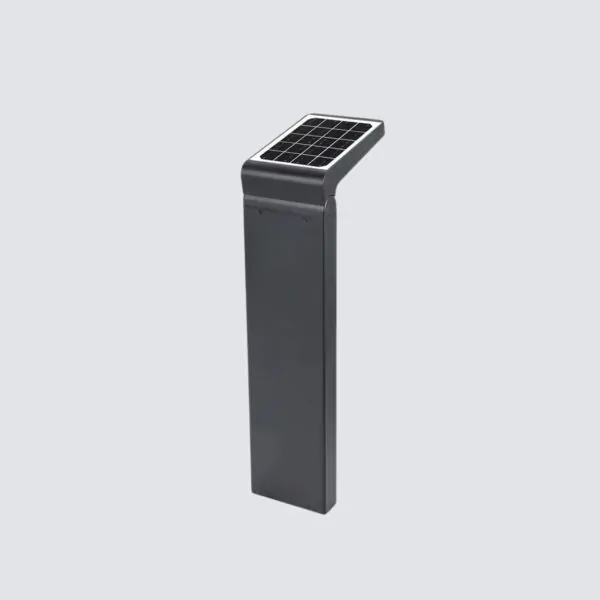 LED Aluminium Solar Bollard Light 5W 3000K Black