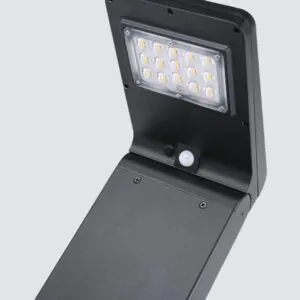 LED Aluminium Solar Bollard Light 5W 3000K Black