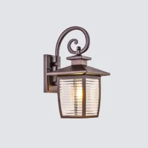 outdoor vintage wall lamp coffee brown E27 bulb