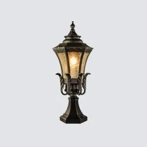 outdoor aluminium pillar light E27 bulb IP65